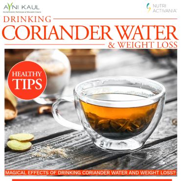 diet tips coriander water and weightloss tips by dietician Avni kaul