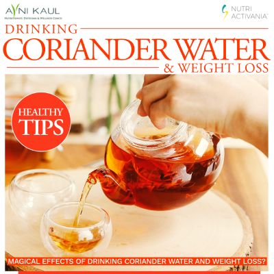 drinking coriander water weightloss tips by dietician Avni Kaul