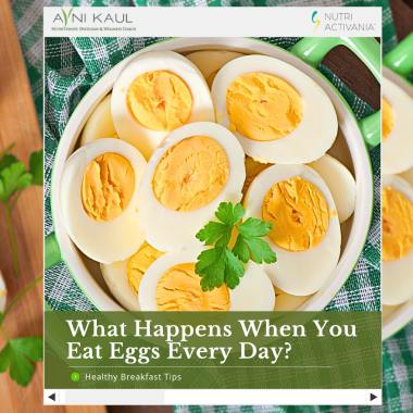 dietician Avni Kaul eating eggs everyday