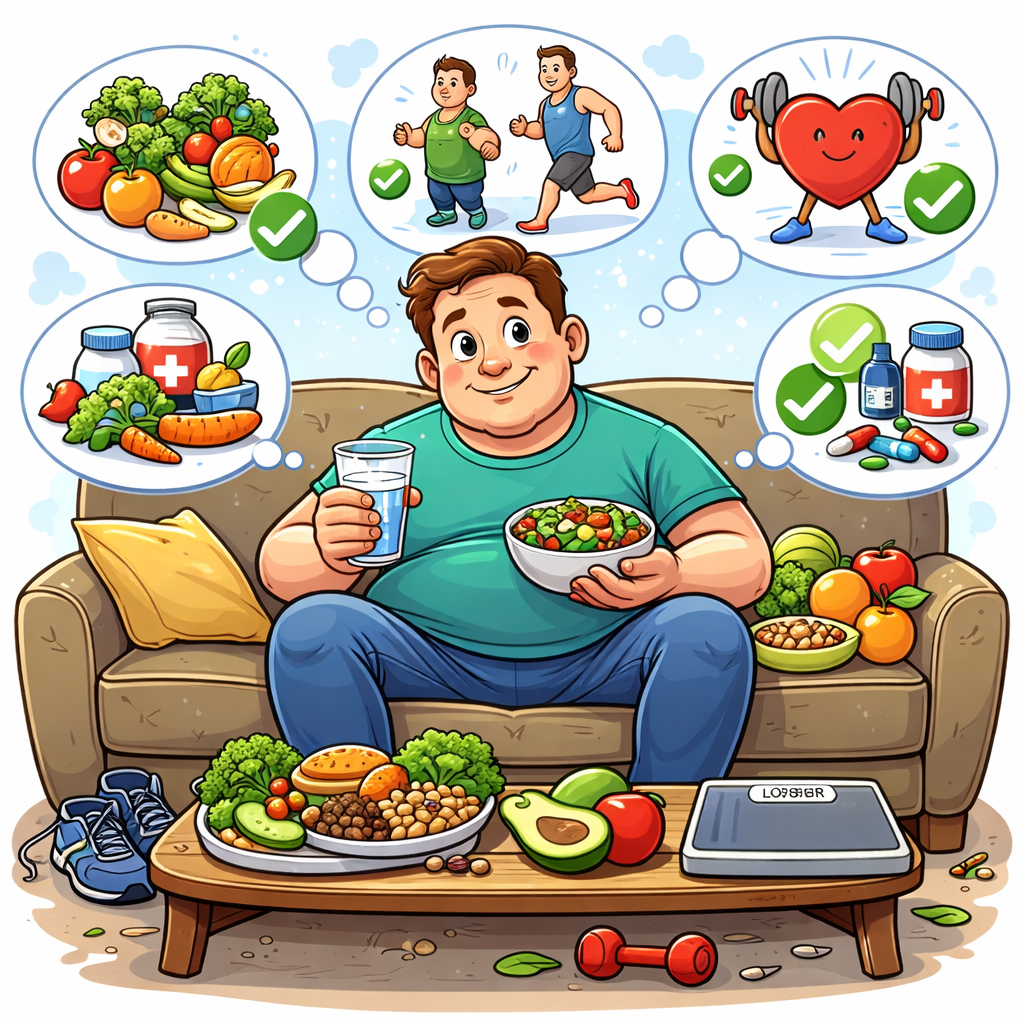 a person with lifestyle disorder having a proper diet