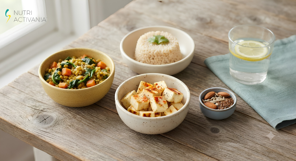 High-fibre vegetables and legumes