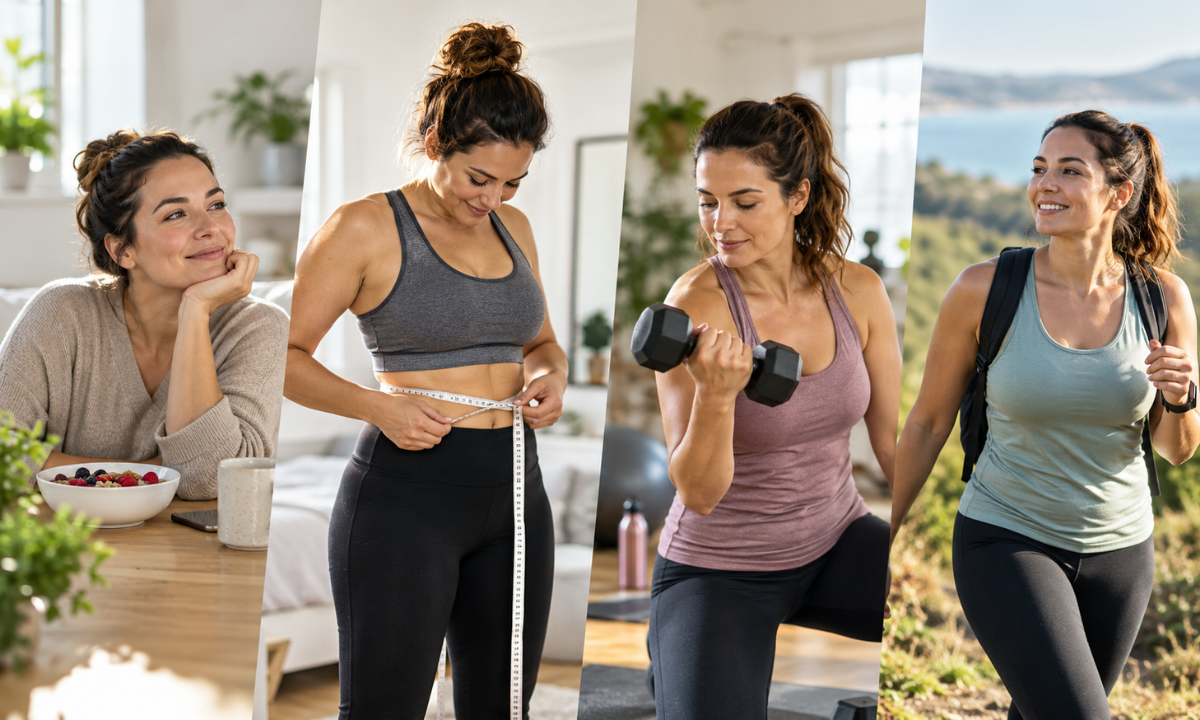 Realistic weight loss progress through balanced nutrition, sustainable habits, and gradual results.